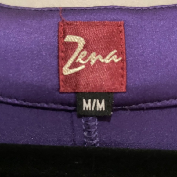 Gorgeous Purple Satin Drape Neck Blouse from Zena - Picture 3 of 4